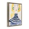 Stupell Industries Woman in Stripes Floater Framed Canvas Wall Art Design by June Erica Vess